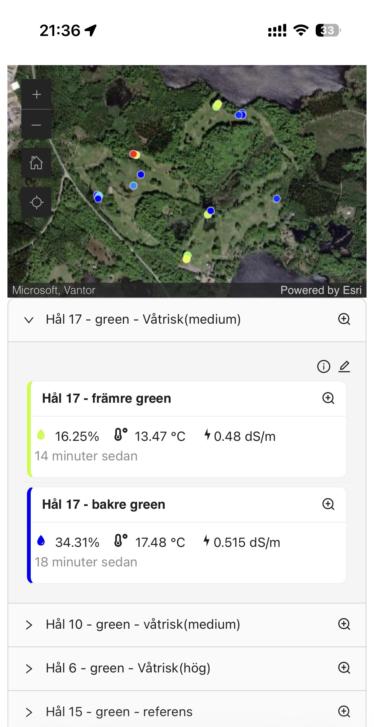 SimpleSoil mobile dashboard screenshot